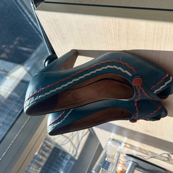 Miz Mooz teal and orange pumps 8.5 great used condition - Picture 10 of 15